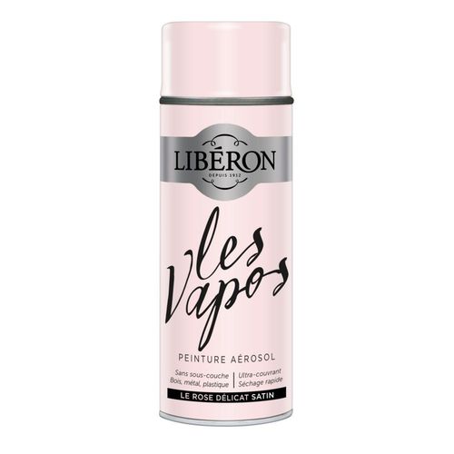 Peinture Aérosol LIBÉRON Les Vapos Le Rose Délicat Satin 0.4L