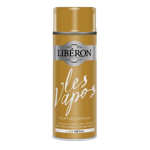 Peinture Aérosol LIBÉRON Les Vapos Or Métal 0.4L