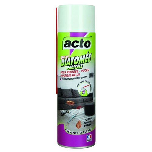 Anti-puces, punaises, poux ACTO Terre de diatomée Aérosol 500ml