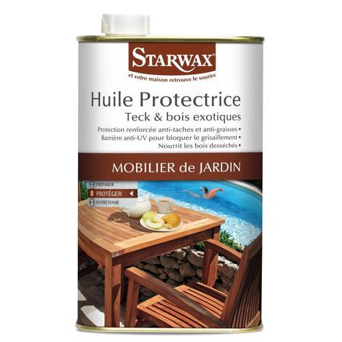 Huile protectrice teck et bois exotiques Starwax 1L