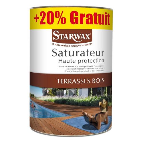 Saturateur haute protection terrasse Starwax Incolore 5L+1