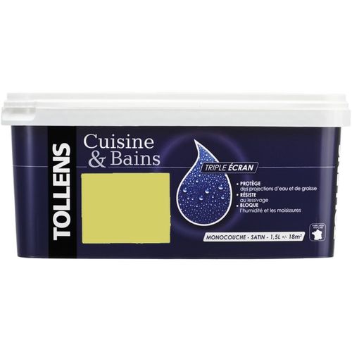 Peinture cuisine & SDB Tollens satin aneth 1,5L