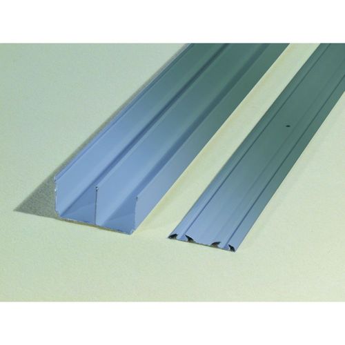 Kit rails haut et bas acier Optimum OPTISSIMES laqué gris L.180 cm