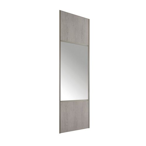 Vantail Optimum OPTISSIMES H.250 x L.60,8 cm chêne cendré partition miroir