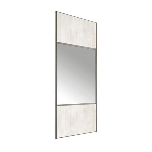 Vantail Optimum OPTISSIMES H.250 x L.60,8 cm meleze blanc partition miroir