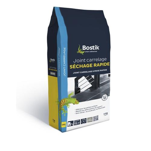 Joint de carrelage à séchage rapide gris foncé Bostik 5 kg