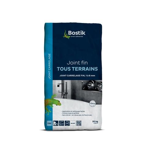 Joint de carrelage fin tous terrains blanc Bostik 20 kg