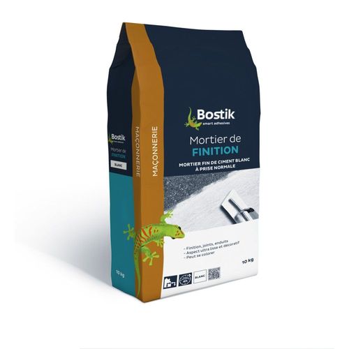 Mortier de finition blanc Bostik 10 kg