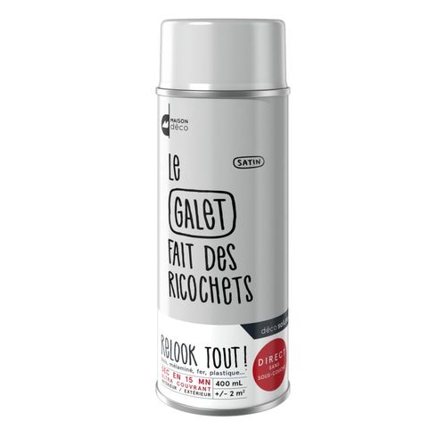 Peinture aérosol Maison Deco RELOOK TOUT galet satin 400 ML
