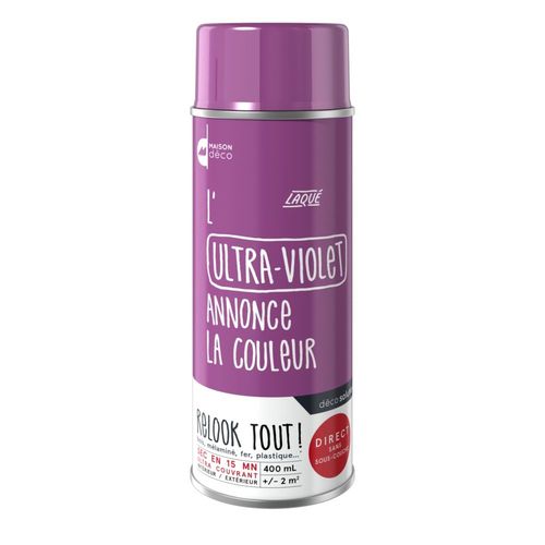 Peinture aérosol Maison Deco RELOOK TOUT ultraviolet brillant 400 ML