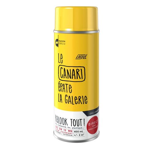 Peinture aérosol Maison Deco RELOOK TOUT Canari brillant 400 ML