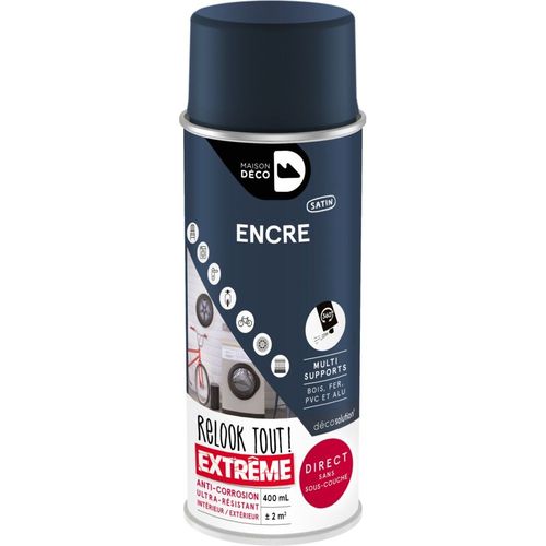 Peinture Aérosol Maison Deco Relook Tout Encre Satin 400ml