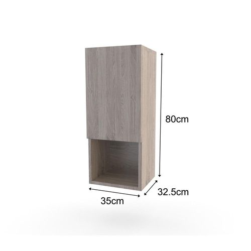 Colonne en MDF 1 porte sur pieds chêne celtic L.35 x P.32,5 x H.80 cm
