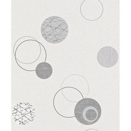 Vinyle expansé sur intissé uni saturne planète blanc