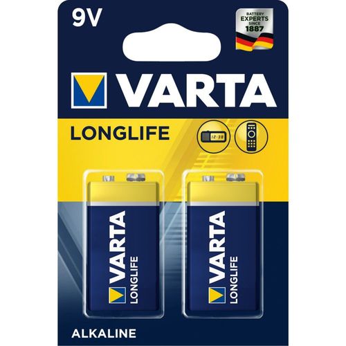 2 Piles VARTA Longlife 9V/6LR61