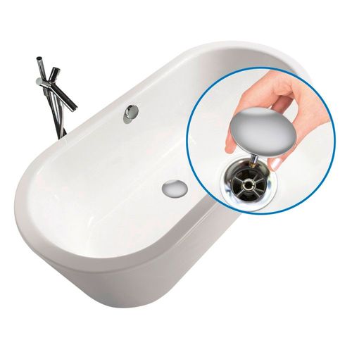 Bonde Baignoire Bonde d'écoulement Pluggy Xxl Chrome WENKO