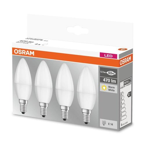 Osram Ampoule LED à Filament Dépolie, Culot E14, Forme Flamme, Blanc  Chaud 2700K