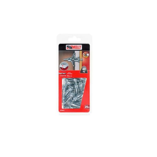 25 Chevilles métalliques à expansion MOLLY Diamètre 5x36mm avec vis M5