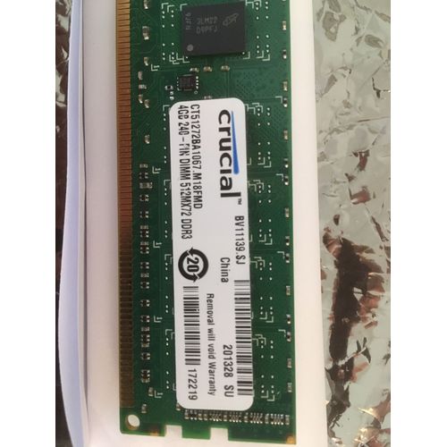 Crucial - DDR3 - 4 Go - DIMM 240 broches - 1066 MHz