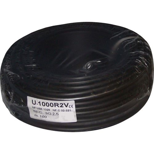 Câble électrique ELECTRALINE.U-1000 R2V 3G2.5mm 100m
