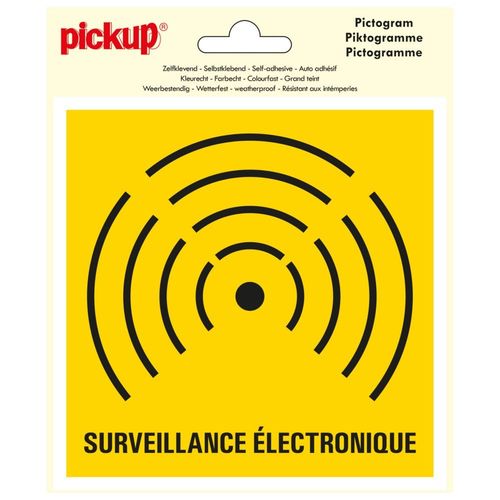 Pictogramme Vinyle PICKUP 15x15cm Surveillance Electronique