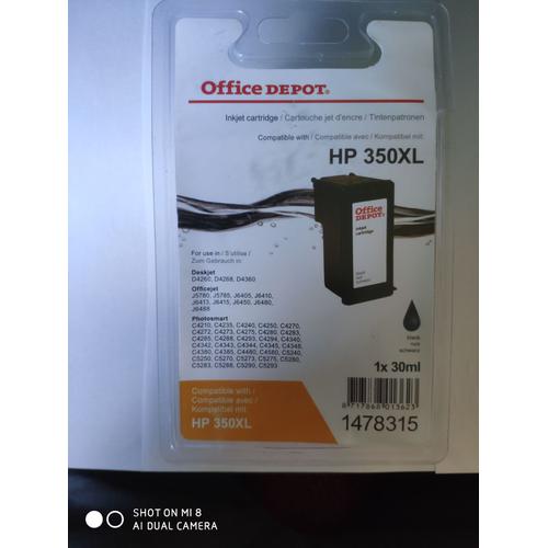 Cartouche jet d'encre Office Depot Compatible HP 350XL Noir CB336EE