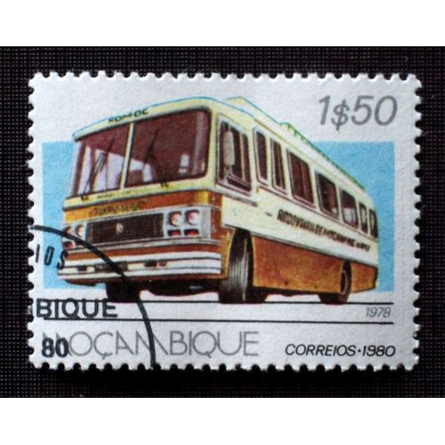 Theme Transport - Timbre Oblitéré Du Mocambique (Ref : Ttr-7)