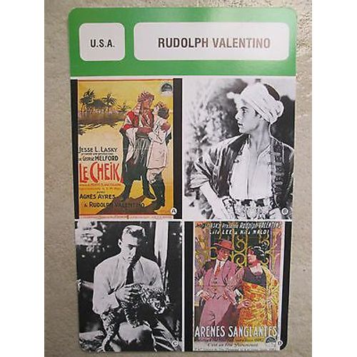 Fiche Monsieur Cinema Rudolph Valentino