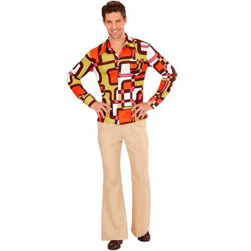 Chemise Groovy Géométrique Années 70 Homme L / Xl