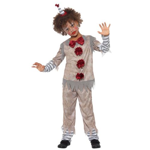 Déguisement De Clown Méchant Gris Pour Garçon (Taille 4-6a)