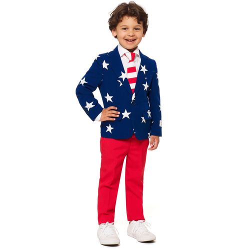 Costume Mr. Usa Enfant Opposuits 4-6 Ans (98-104 Cm)