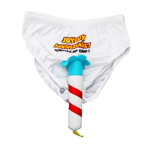 Slip Humoristique Bougie Adulte Taille Unique