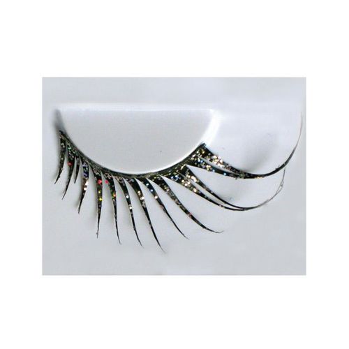 Faux Cils À Paillettes Style Cabaret Noirs De Taille Unique