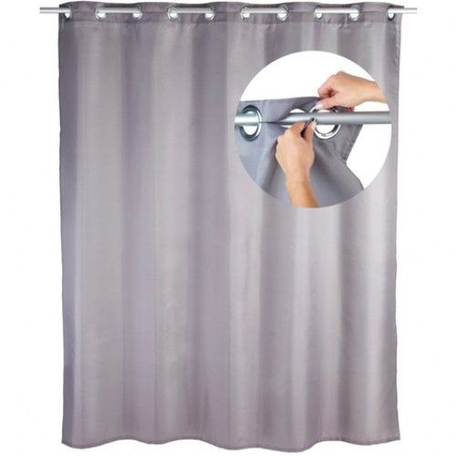 Rideau de douche - Accroche facile - 180 x 200 cm - Gris WENKO