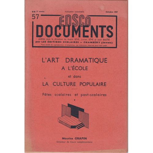 L'art Dramatique À L'école Et Dans La Culture Populaire