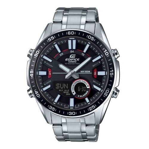Casio Montre Argent Analogique - Digital Hommes Edifice Efv-C100d-1avef