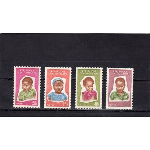 Timbres-Poste De République Centrafricaine (Enfants)