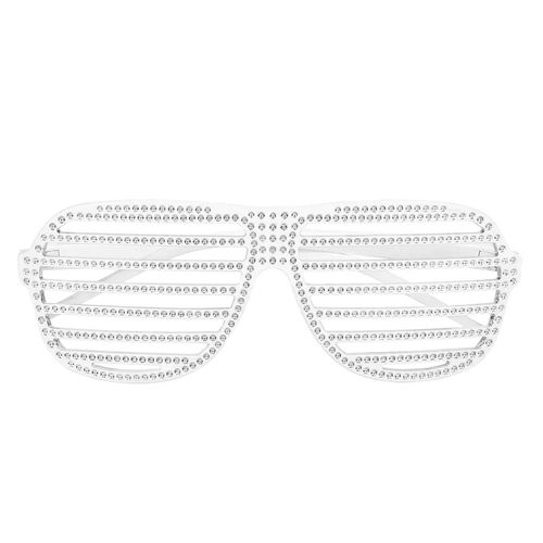 Paire De Lunettes Shutter Bling Bling Blanc Adulte