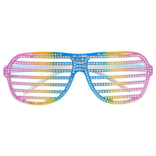 Paire De Lunettes Shutter Bling Bling Rainbow Adulte