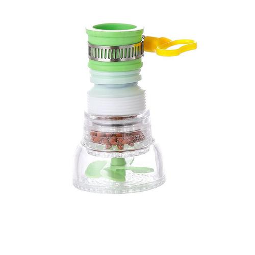 Égouttoir de robinet rotatif peut étendre le filtre à pierre médical arroseur de douche purificateur d'eau anti-éclaboussures de cuisine domestique (vert) MNS