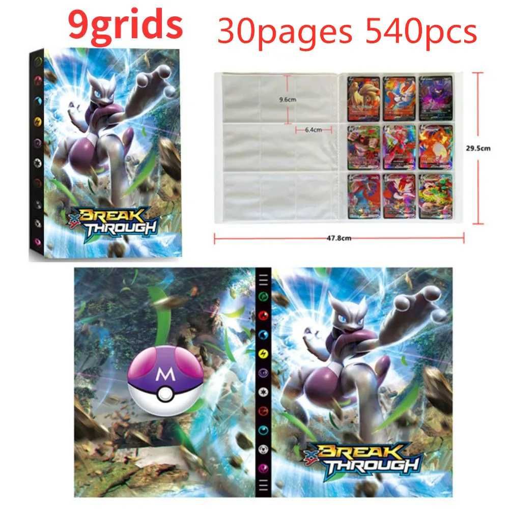 Livre Album Pour Cartes Pokémon Collection De Cartes 9 Pochettes Par Page, 540 Cartes