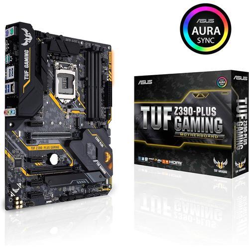 ASUS TUF Z390-PLUS GAMING - Carte-mère - ATX - LGA1151 Socket - Z390 Chipset - USB 3.1 Gen 1, USB 3.1 Gen 2 - Gigabit LAN - carte graphique embarquée (unité centrale requise) - audio HD (8...