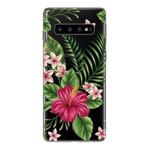 Coque Compatible Samsung Galaxy S10 En Gel Souple Transparent Et Solide Avec Impression De Qualité (Exotique)