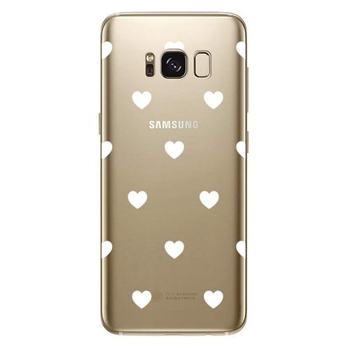 Novago Compatible Avec Samsung Galaxy S8 Coque Souples Et Solide Avec Impression De Qualité (C¿Ur Blanc)