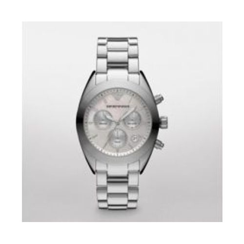 Emporio Armani Ar5960 - Ladies Silver Sportivo Chrono Watch
