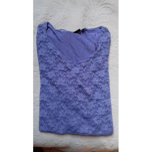Top Violet Femme Dentelle Taille 44