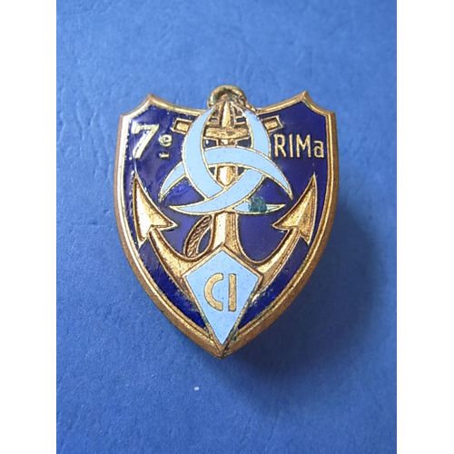 Insigne Tdm / 7° Regiment Infanterie De Marine - Centre D'instruction / Original