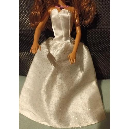 Habit Robe De Mariée Pour Poupée Barbie