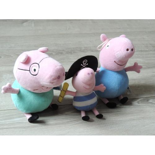 Peluches Famille Peppa Pig X 3 (15 Cm Et 12 Cm)