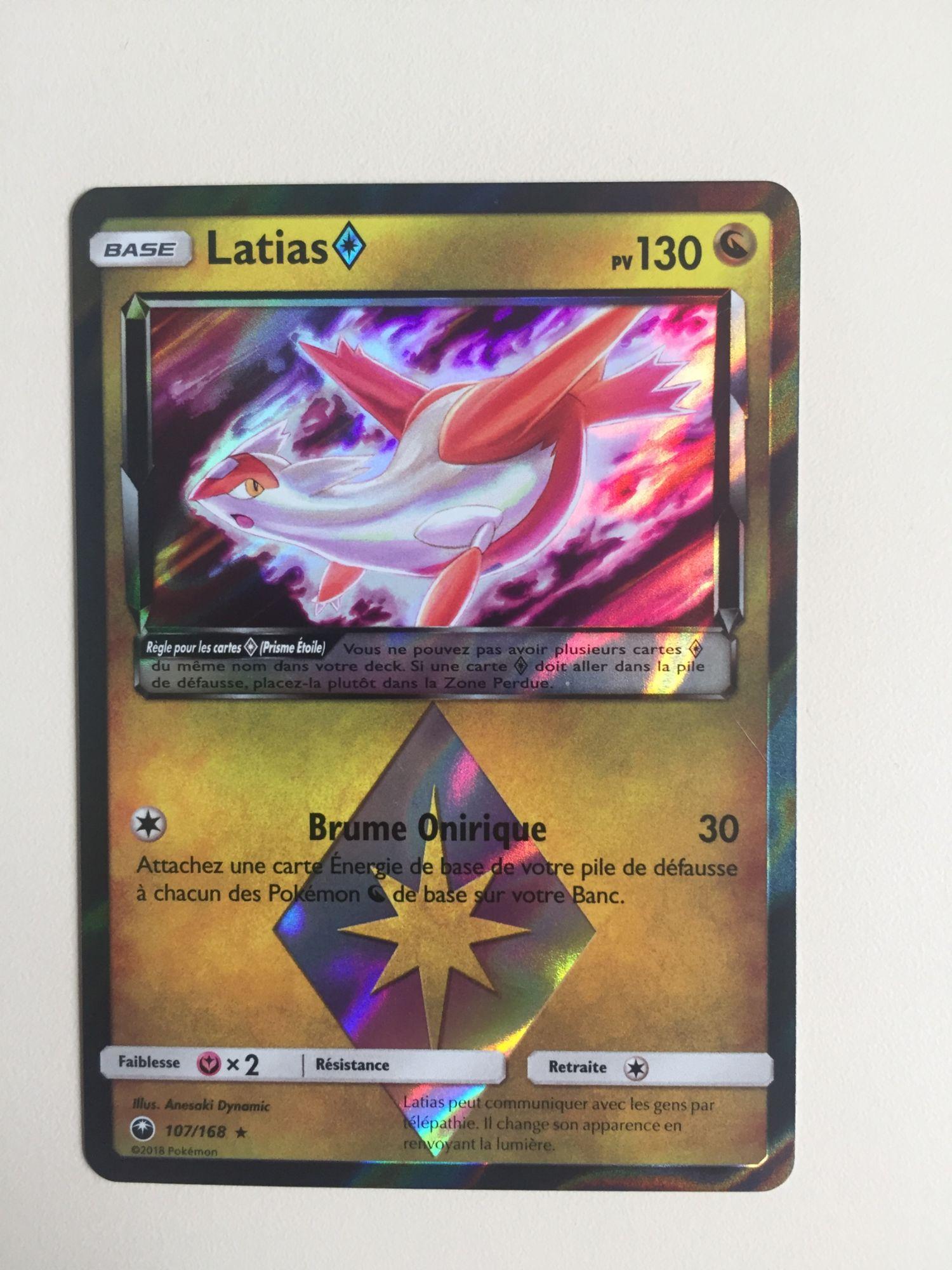 Kit Carta Pokémon Lendários Latios Prisma E Latias Prisma